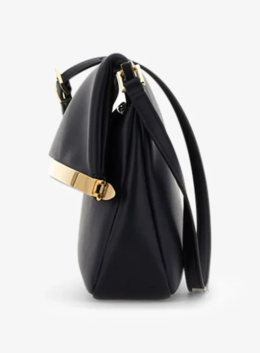 Tas clutch marine met gouden detail en flap sluiting | DELSCHER. Fashion