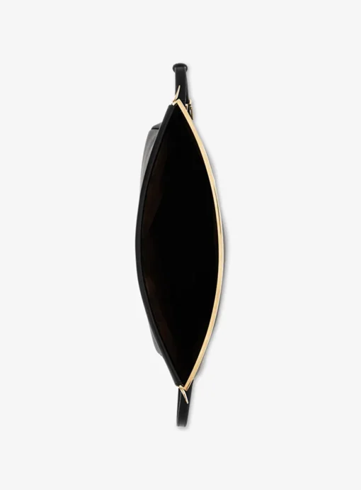 Tas clutch marine met gouden detail en flap sluiting | DELSCHER. Fashion