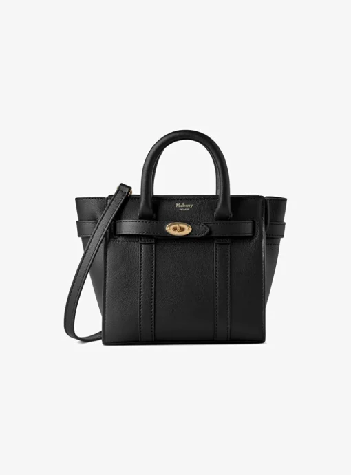 Tas Micro zipped bayswater zwart | DELSCHER. Fashion