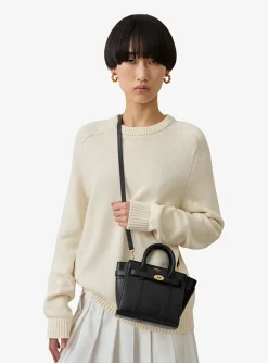 Tas Micro zipped bayswater zwart | DELSCHER. Fashion