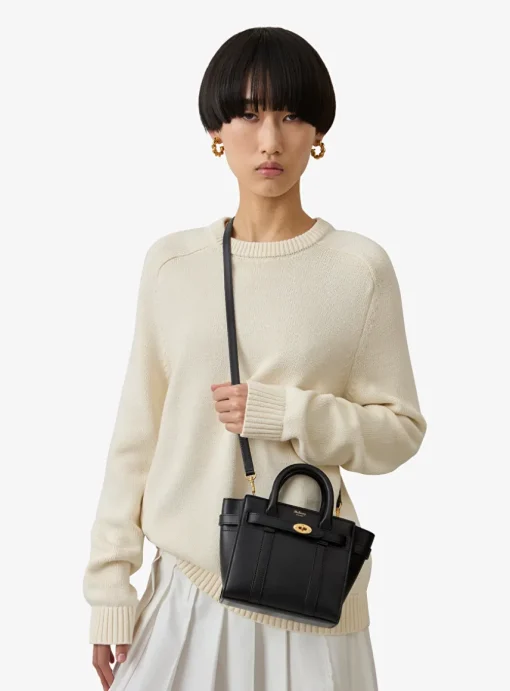 Tas Micro zipped bayswater zwart | DELSCHER. Fashion