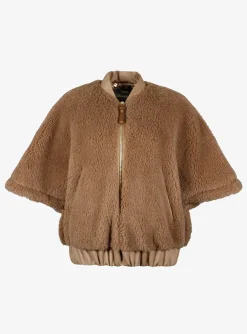teddy Bodywarmer briose camel met rits | DELSCHER. Fashion