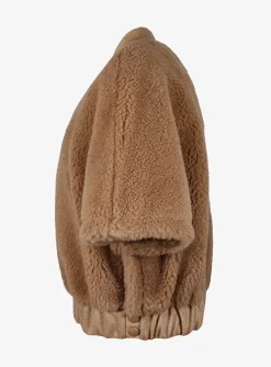 teddy Bodywarmer briose camel met rits | DELSCHER. Fashion