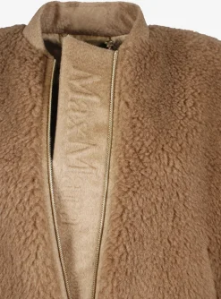 teddy Bodywarmer briose camel met rits | DELSCHER. Fashion