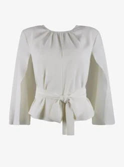 Top Area crepe offwhite | DELSCHER. Fashion