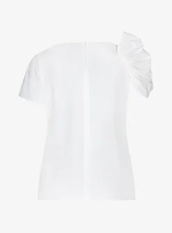 Top candle wit detail schouder | DELSCHER. Fashion