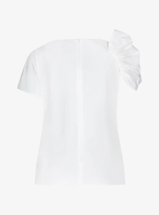Top candle wit detail schouder | DELSCHER. Fashion
