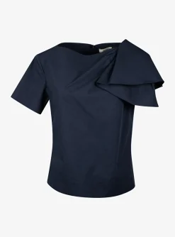 Top chacha katoen blauw | DELSCHER. Fashion