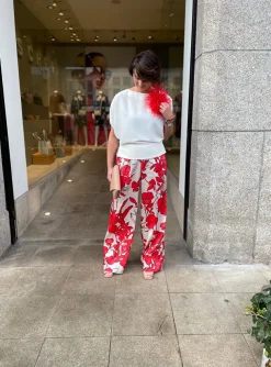 Top Choc crêpe offwhite | DELSCHER. Fashion