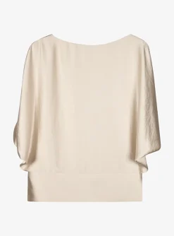 Top Choc satijn beige | DELSCHER. Fashion
