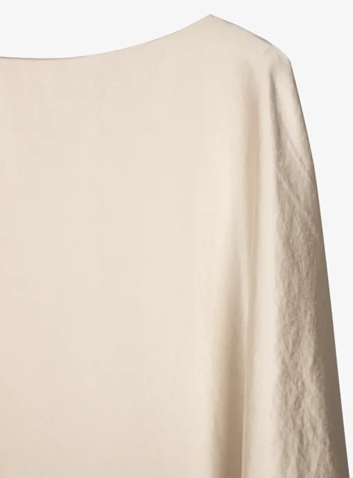 Top Choc satijn beige | DELSCHER. Fashion