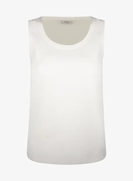 Top creme mouwloos | DELSCHER. Fashion