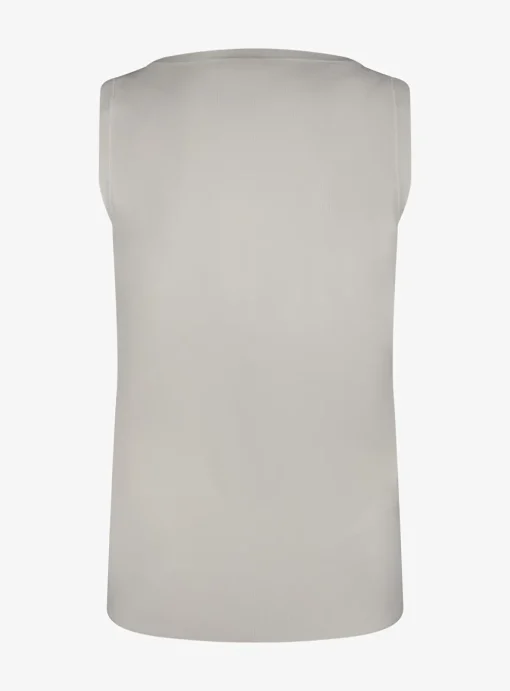 Top creme mouwloos | DELSCHER. Fashion