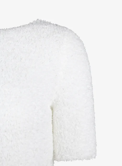 Top Love bouclé wit | DELSCHER. Fashion