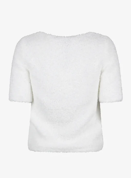 Top Love bouclé wit | DELSCHER. Fashion