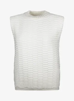 Top zellige offwhite | DELSCHER. Fashion