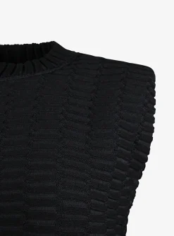 Top zellige zwart | DELSCHER. Fashion