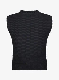 Top zellige zwart | DELSCHER. Fashion