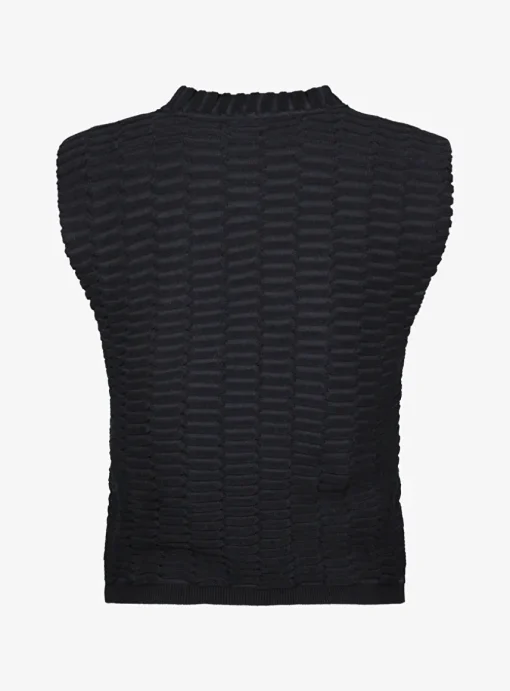 Top zellige zwart | DELSCHER. Fashion