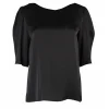 Top zwart viscose | DELSCHER. Fashion