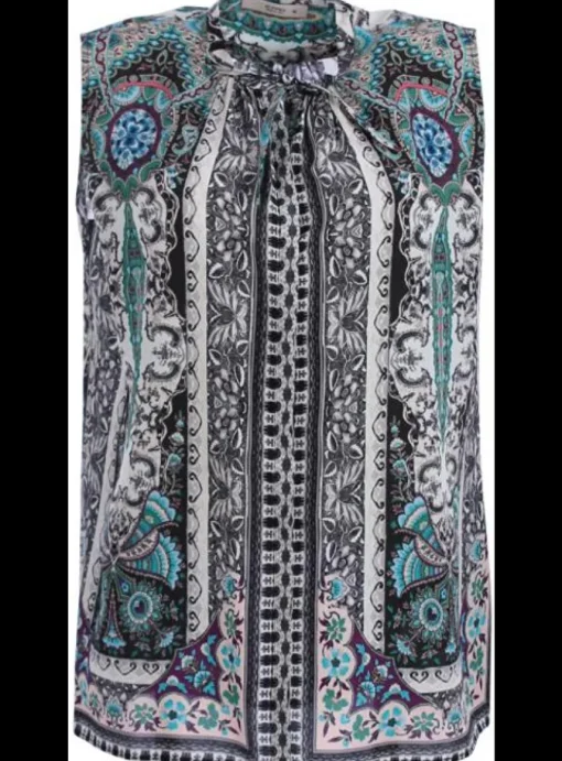 top zwart wit kleur | DELSCHER. Fashion