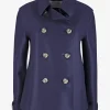 trench Cropped blauw | DELSCHER. Fashion