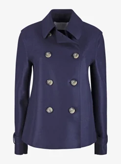 trench Cropped blauw | DELSCHER. Fashion