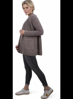 Vest Ami gewassen cashmere taupe | DELSCHER. Fashion