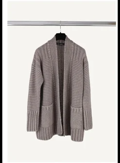 Vest Ami gewassen cashmere taupe | DELSCHER. Fashion