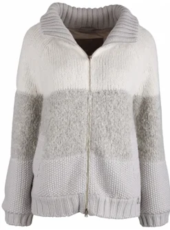 Vest gebreid structuur beige | DELSCHER. Fashion