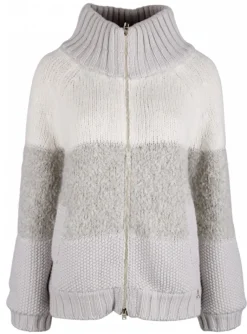 Vest gebreid structuur beige | DELSCHER. Fashion