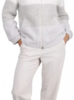 Vest gebreid structuur beige | DELSCHER. Fashion
