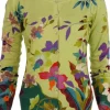 vest groen met print | DELSCHER. Fashion