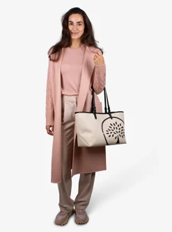 Vest jas Hello lang wol poederroze | DELSCHER. Fashion