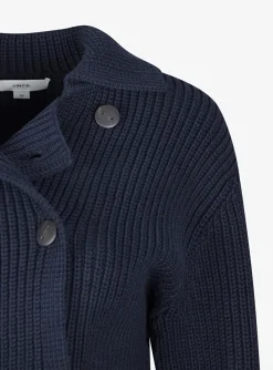 Vest knitted marine double breasted | DELSCHER. Fashion