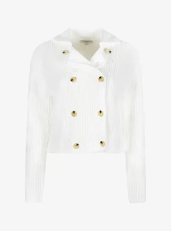Vest knitted wit double breasted | DELSCHER. Fashion