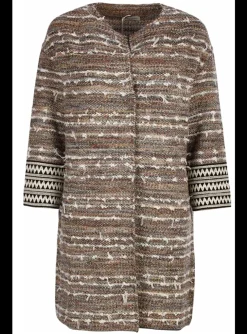 Vest lang roodtinten | DELSCHER. Fashion