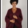 Vest mohair bordeaux | DELSCHER. Fashion