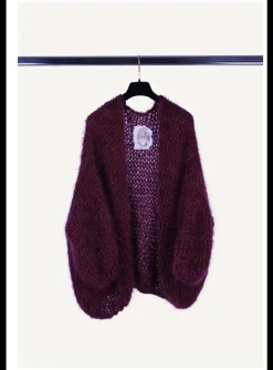 Vest mohair bordeaux | DELSCHER. Fashion