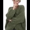 Vest mohair khaki groen | DELSCHER. Fashion