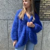 Vest mohair royal blue | DELSCHER. Fashion