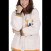 Vest multiprint kiezelbeige | DELSCHER. Fashion