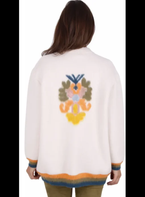 Vest multiprint kiezelbeige | DELSCHER. Fashion