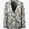 Vest offwhite blauw dessin | DELSCHER. Fashion