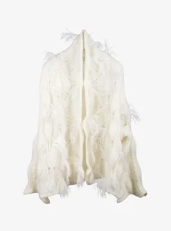 Vest offwhite opengewerkt | DELSCHER. Fashion