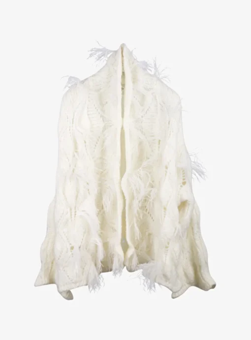 Vest offwhite opengewerkt | DELSCHER. Fashion