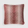 Ziggy kussen rood beige zigzag | DELSCHER. Fashion